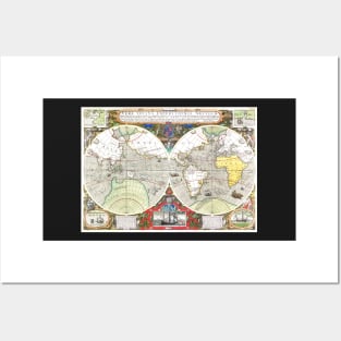 World map wall art 1690 Art Print Posters and Art